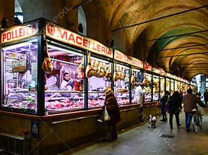 Food market in Padua (Padova), Italian cuisine, Italy