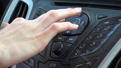 Car Radio on Dashboard