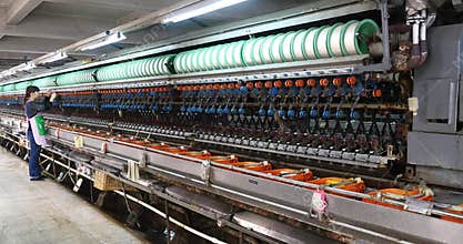 4k silk textile factory production line,women reeling at workshop.