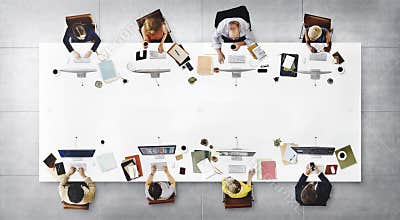Business Team Meeting Connection Digital Technology Concept