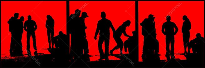 People silhouette