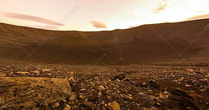 Mars surface crater pan