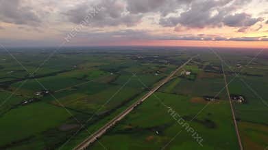 Aerial Iowa Countryside