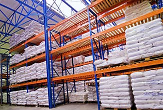 Warehouse with goods