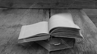 The book is in the wind