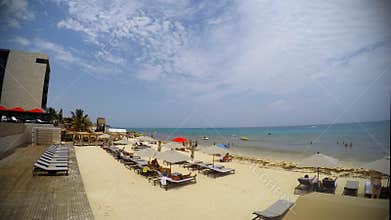 Playa del Carmen Beach time lapse