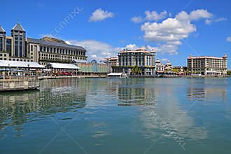 Commercial centre and buildings at Caudan Waterfront, Port Louis, Mauritius