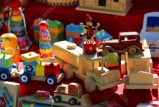 Colorful wooden toys