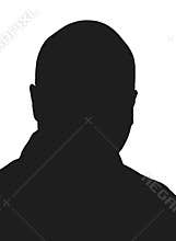 Bald man silhouette