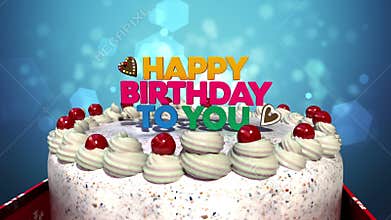 Typo 'Happy Birthday to you' on cake.(included alpha)