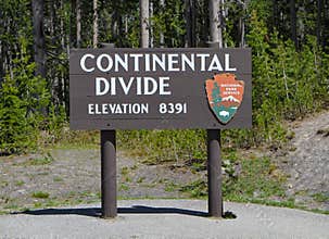 Continental Divide Sign Closeup