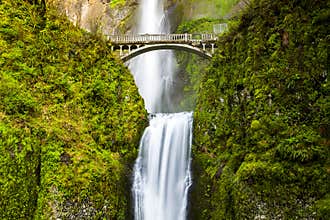 Scenic Multnomah Falls in Oregon