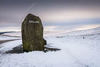 English Border Marker Stone