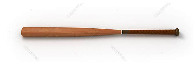 Dark baseball bats isolated on white background