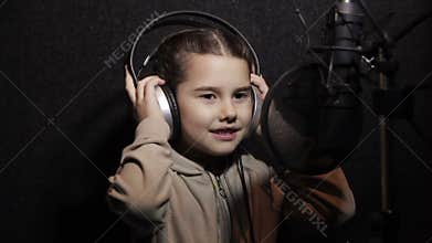 Girl with a microphone