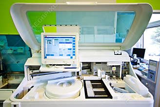 Blood analysis machine detail