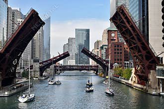 Dearborn, Clark Street, and Wells Street Bridge