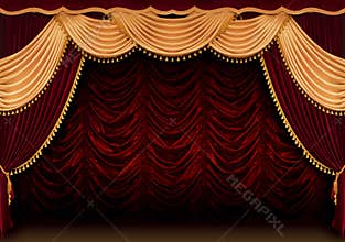 Red theater curtain