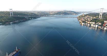 Istanbul bosphorus aerial