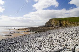 Southerndown Cliffs and People