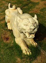 Roaring tiger statue