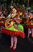 Lisbon Popular Parade. Fado District. Portugal Summer Festivities