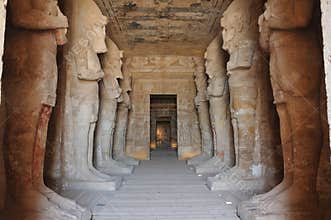 Inside the temple of Abu Simbel