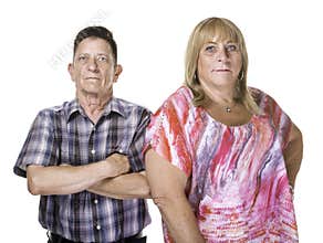 Skeptical or Angry Transgender Man and Woman