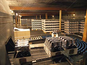 Brewery warehouse packaging line