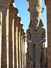 Ramses II watches over Luxor Temple, Egypt