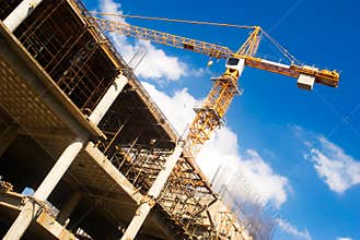 Crane at construction site
