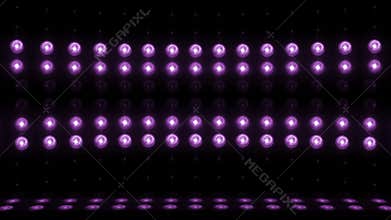 3d light bulb stage vertical scanning 4K LOOP Violet