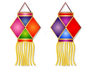 Cartoon Diwali Lantern Clipart