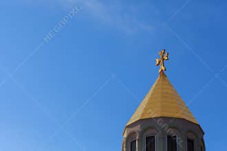 Armenian church cross sky
