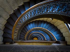 The spiral staircase at Bank Tower Pittsburgh Pennsylvania