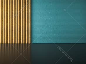 Interior of empty room 3D rendering