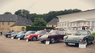 Classic Porsche 911 and Porsche 912 sports cars