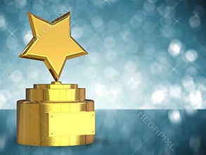 Gold star trophy