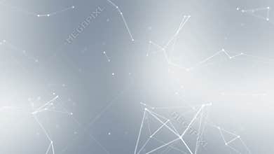 Plexus abstract network white technology science background loop