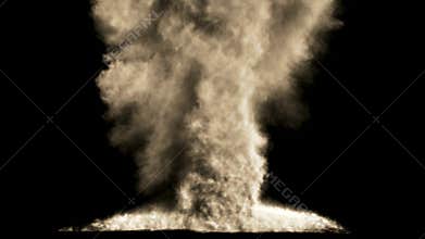Powerful explosion with alpha