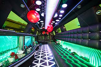 Ready for big party in a limousine