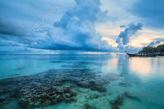 Sunset in beautiful island of Koh Lipe, Thailand