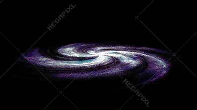 Rotating spiral galaxy - deep space exploration