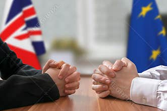 Negotiation of Great Britain and European Union Brexit. Statesman or politicians.