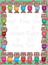 Bear love nose number frame