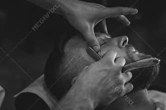 Bearded Man In Barbershop