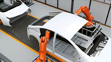 Electric vehicles body assembly line