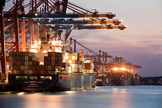 Freighters - Container Ships in Port