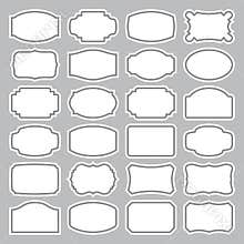 24 blank labels set (vector)