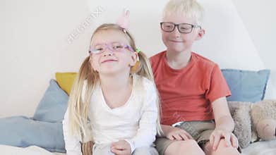 The average plan of cute kids with glasses.